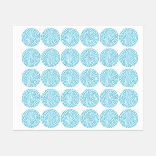 Étiquettes Modèle Zèbre Bleu