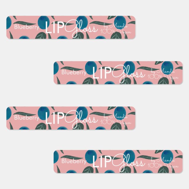 Étiquettes Moderne Lèvres brillantes Blueberry Branding Embal (Groupe)