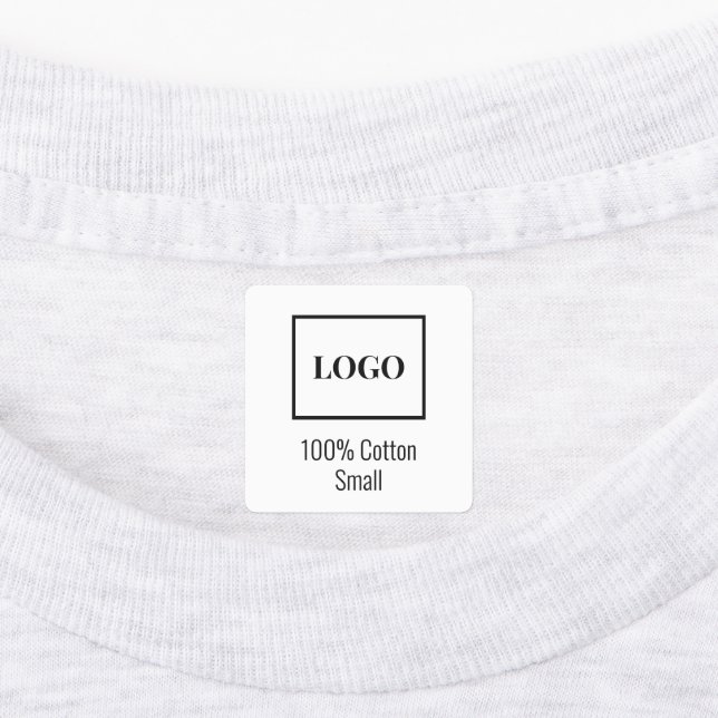 Étiquettes Moderne Simple Ajouter Entreprise Logo Mode Vêteme (Apposé)