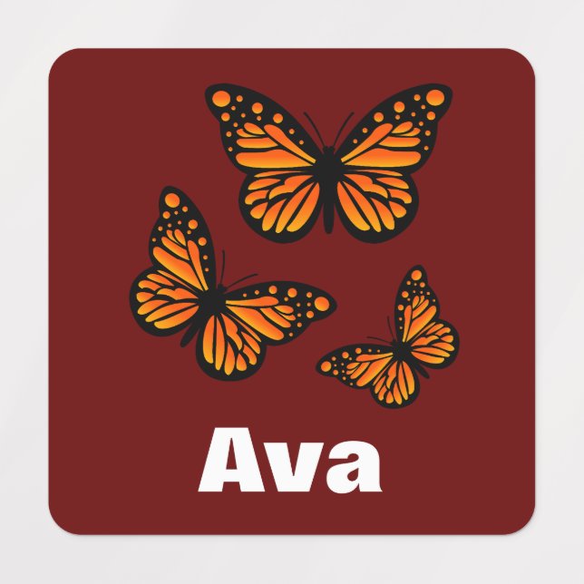 Étiquettes Monarch Papillon Design - Vêtements pour petits Ca (Design 2)