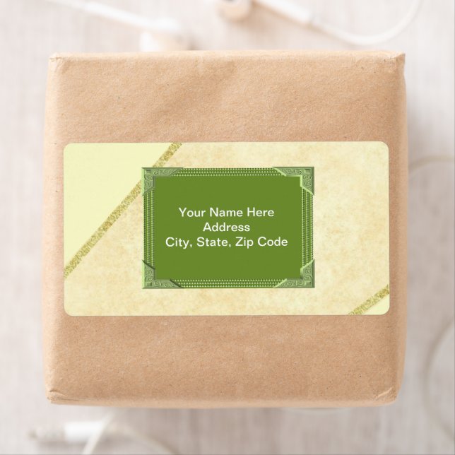 Étiquettes Monogrammes verts (En situation)