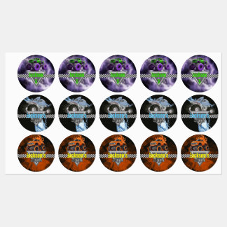 Étiquettes Monster Truck Party Favoriser Stickers/étiquettes