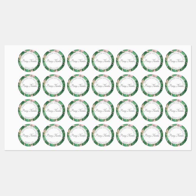 Étiquettes Monstera Tropical Jungle Palm motif (Feuille)