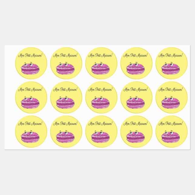 Étiquettes Moon Petit Macaron (Feuille)