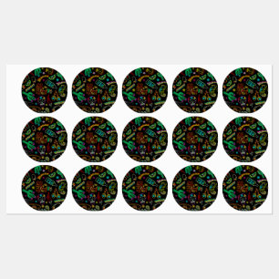 Étiquettes Motif de Fiesta du Mexique