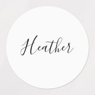 Étiquettes Motif de texte de script moderne modifiable   Noir