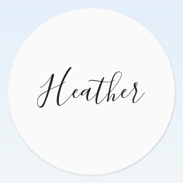 Étiquettes Motif de texte de script moderne modifiable | Noir (Créateur téléchargé)