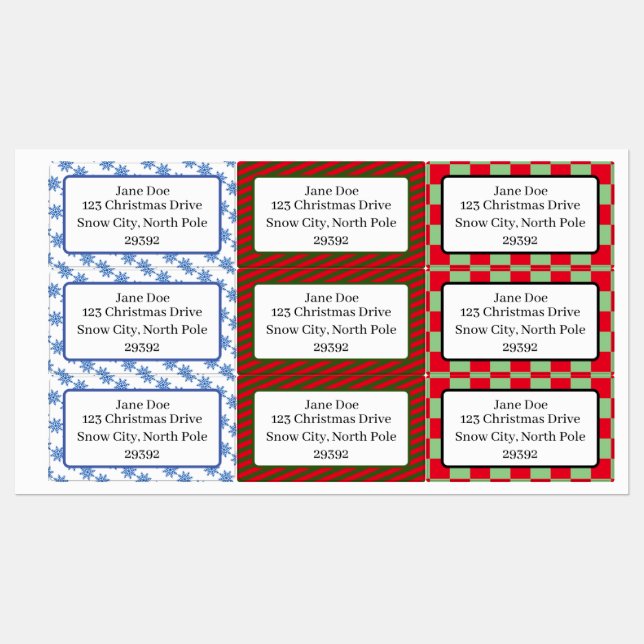 Étiquettes Motif de vacances assisté Étiquettes-cadeaux perso (Feuille)