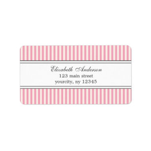 Étiquettes Motifs chic rose et blanc