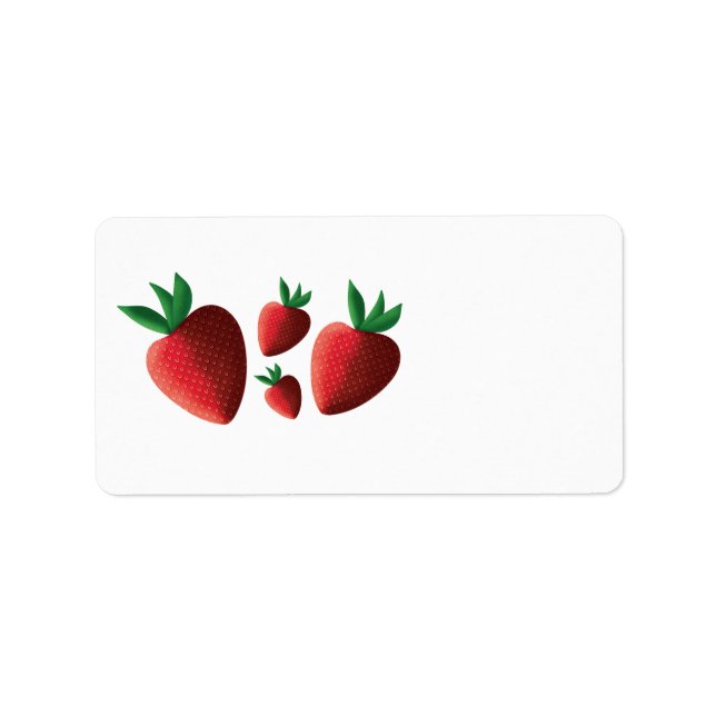 Étiquettes Motifs de fraises (Devant)