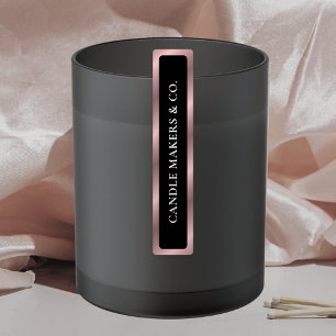 Étiquettes Noir et Rose Tamper Preuve or Mince bougie Jar Tin