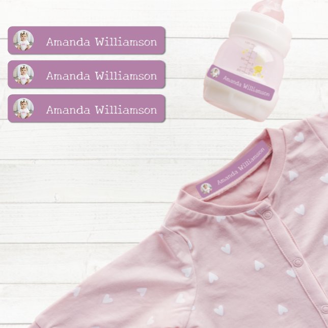 Étiquettes Nom de la garderie photo personnalisé (Personalized Baby Labels with photo)