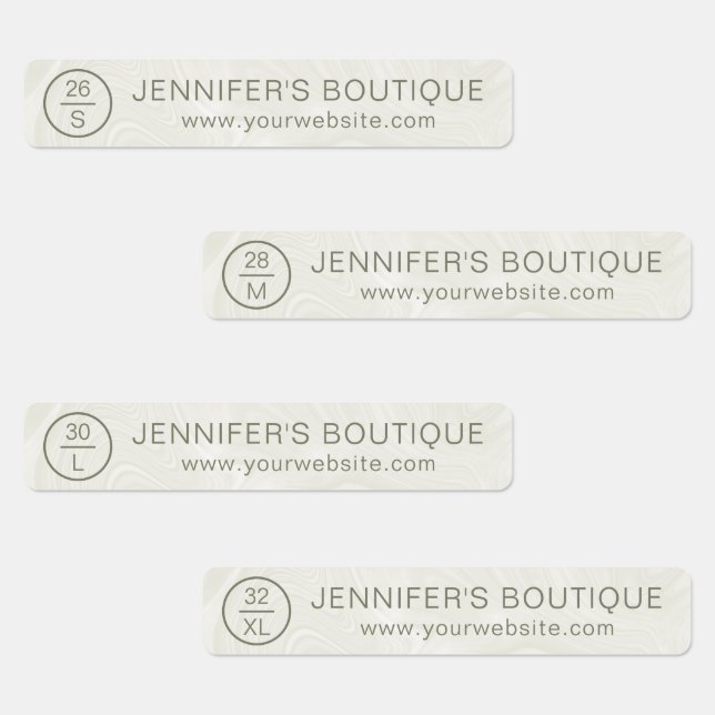 Étiquettes Nom de l'entreprise Taille des vêtements Balises M (Groupe)