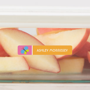 Étiquettes Nom d'enfant Papillon Coloré Mignon