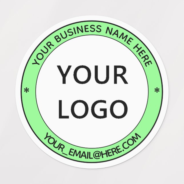 Étiquettes Nom du logo de votre entreprise Timbre personnalis (Design 5)
