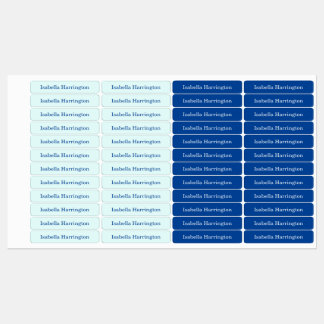 Étiquettes Nom personnalisé bleu/marine Vêtements en tissu en