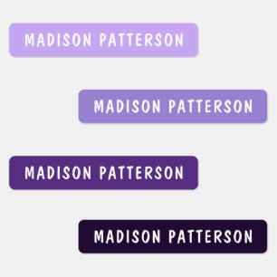 Étiquettes Nom personnalisé moderne Lavande Violet Prune
