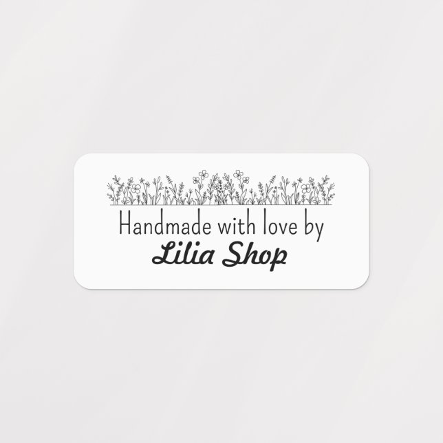 Étiquettes Nom personnalisé ou tissu de nom de société (Design 1)