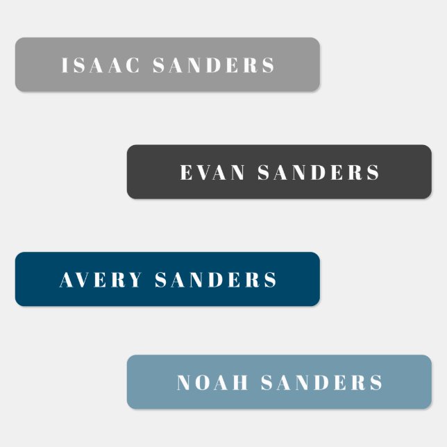 Étiquettes Nom simple Boho Rainbow Waterproof (Groupe)