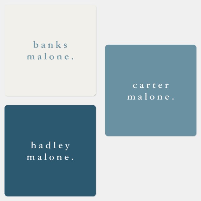 Étiquettes Nom simple Boho Rainbow Waterproof (Groupe)