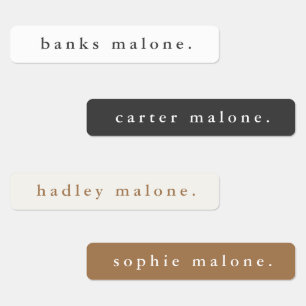 Étiquettes Nom simple Boho Rainbow Waterproof