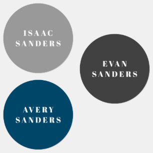 Étiquettes Nom simple Boho Rainbow Waterproof