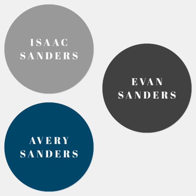 Étiquettes Nom simple Boho Rainbow Waterproof (Groupe)