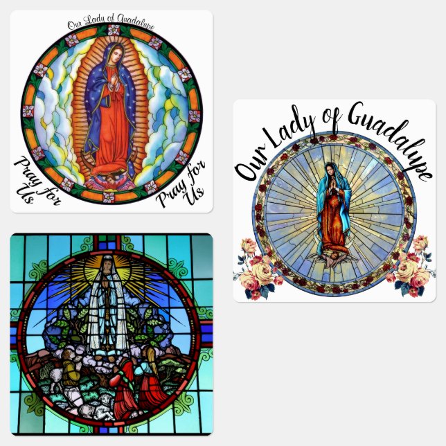Étiquettes Notre-Dame de Guadalupe Fenêtre de voiture étanche (Groupe)