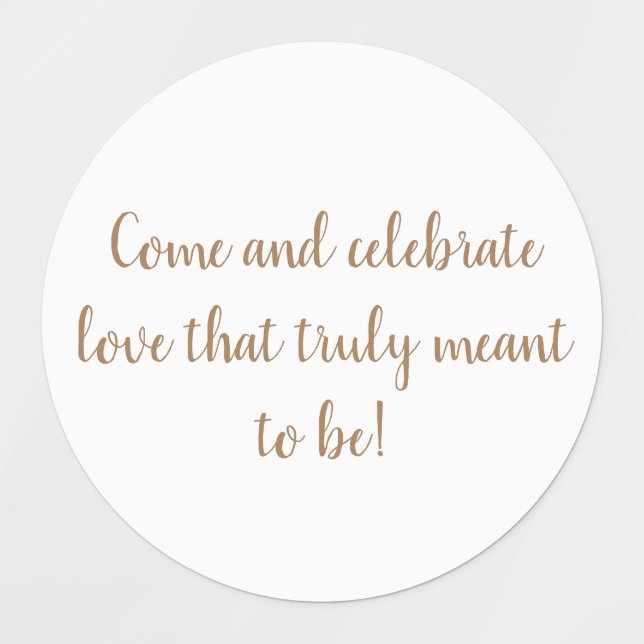 Étiquettes or élégant sur faire-part de mariage blancs autoco (Design 1)