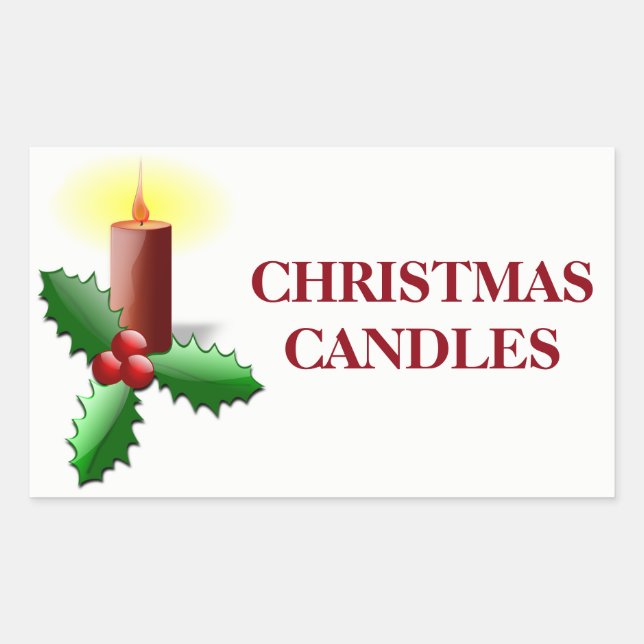 Étiquettes organisateurs de Noël - Bougies (Devant)