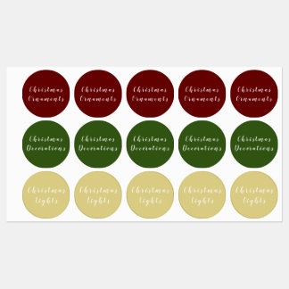 Étiquettes Organisation de Noël