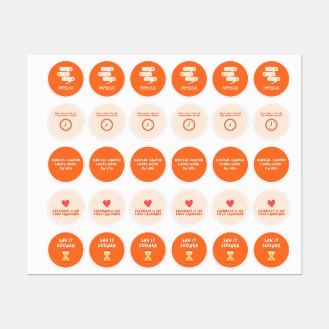 Étiquettes pack autocollant de collecte de commentaires (Feuille)