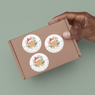 Étiquettes Pain d'épices Homme fait maison Amour Noël Aliment