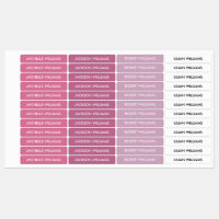 Palette blanche rose simple Nom des enfants