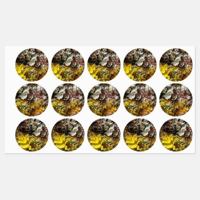 Étiquettes Palette de l'artiste #1 (Feuille)