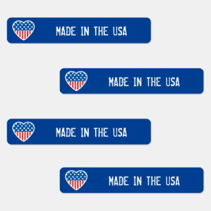Étiquettes Patriotique Fabriqué aux Etats-Unis Personnalisé