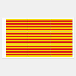 Étiquettes patriotiques avec drapeau de Catalogne