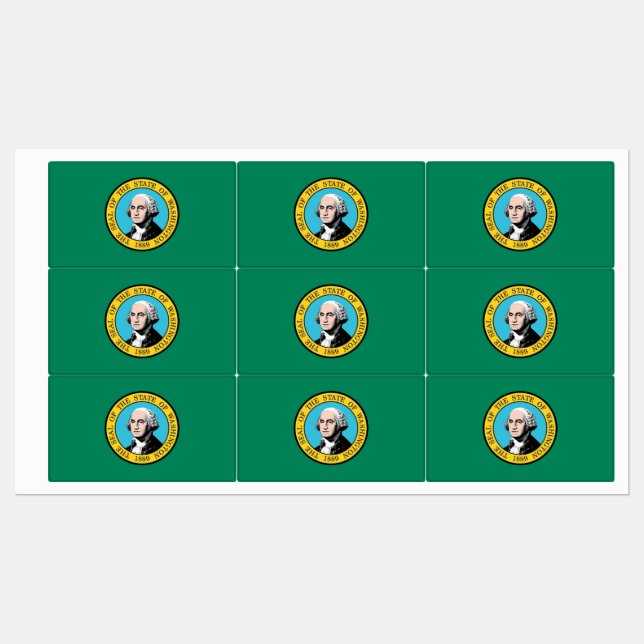 Étiquettes patriotiques avec drapeau de l'État de  (Feuille)