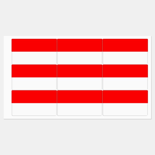 Étiquettes patriotiques avec drapeau d'Indonésie (Feuille)