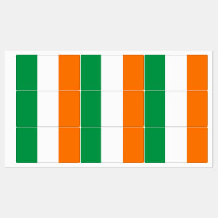 Étiquettes patriotiques avec drapeau d'Irlande