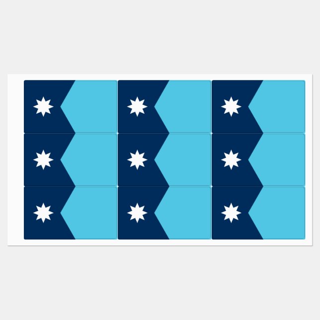 Étiquettes patriotiques avec drapeau du Minnesota (Feuille)