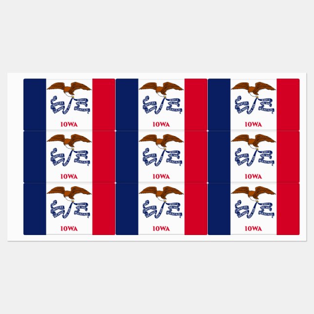 Étiquettes patriotiques avec le drapeau de l'Etat  (Feuille)