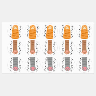 Étiquettes pattes de chat