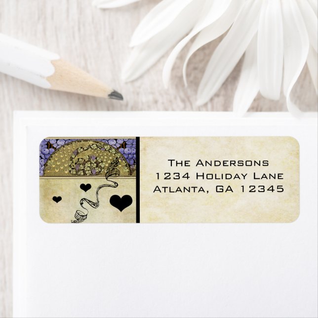 Étiquettes Peacock Vignoble vintage (En situation)