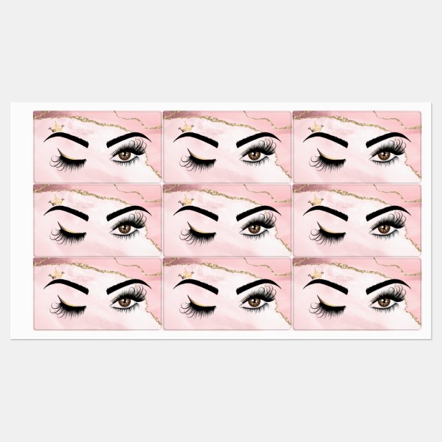 Étiquettes Peintre de maquillage Wink Eye Beauty Blush Pink A (Feuille)