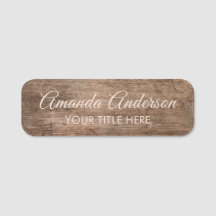 Étiquettes personnalisées en bois rustique