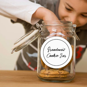 Étiquettes Personnalisées Pot à Cookies de Mamie