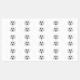 Étiquettes Personnaliser d'amusement de la prise de courant é