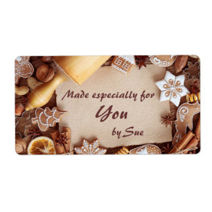 Étiquettes personnalisés de cadeau de biscuit