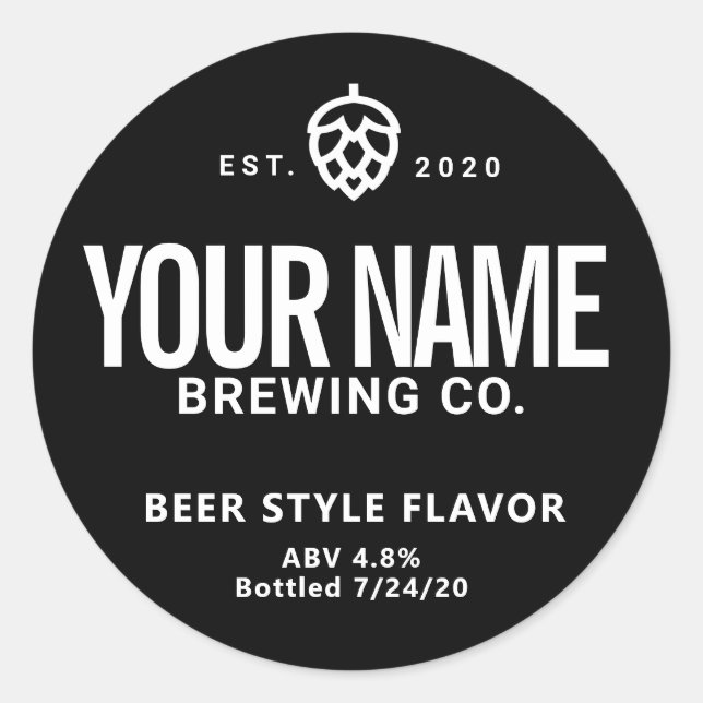 Étiquettes personnalisés de canne à bière - Change (Devant)